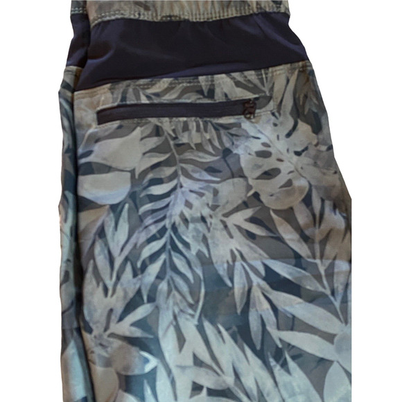Speedo UV 50+ Protection Volley Swim Shorts Men's Size XL Blue Palm Leaf Print - Picture 8 of 10